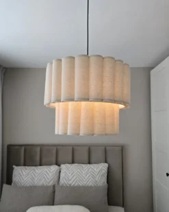 Loftlampe BELESSA Hør Lys Beige