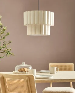 Loftlampe BELESSA Hør Lys Beige