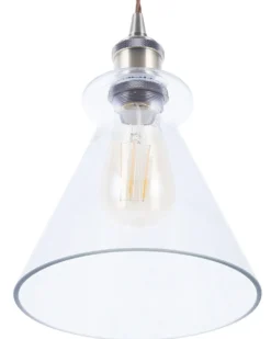 Loftlampe BERGANTES Glas Transparent