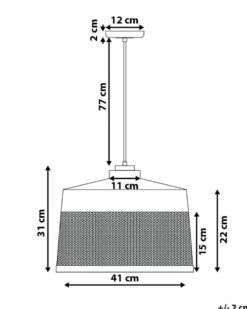 Loftlampe CARDENER Metal Sort