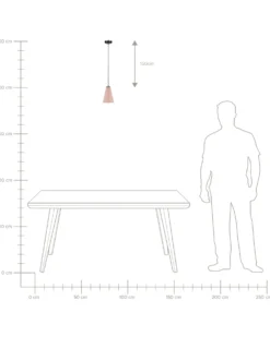 Loftlampe CARES Metal Lyserød