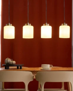 Loftlampe CAUDELO Metal Sort/hvid