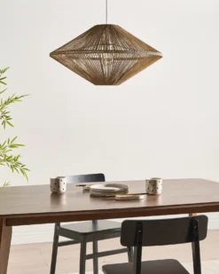 Loftlampe CAVES papirreb Naturlig