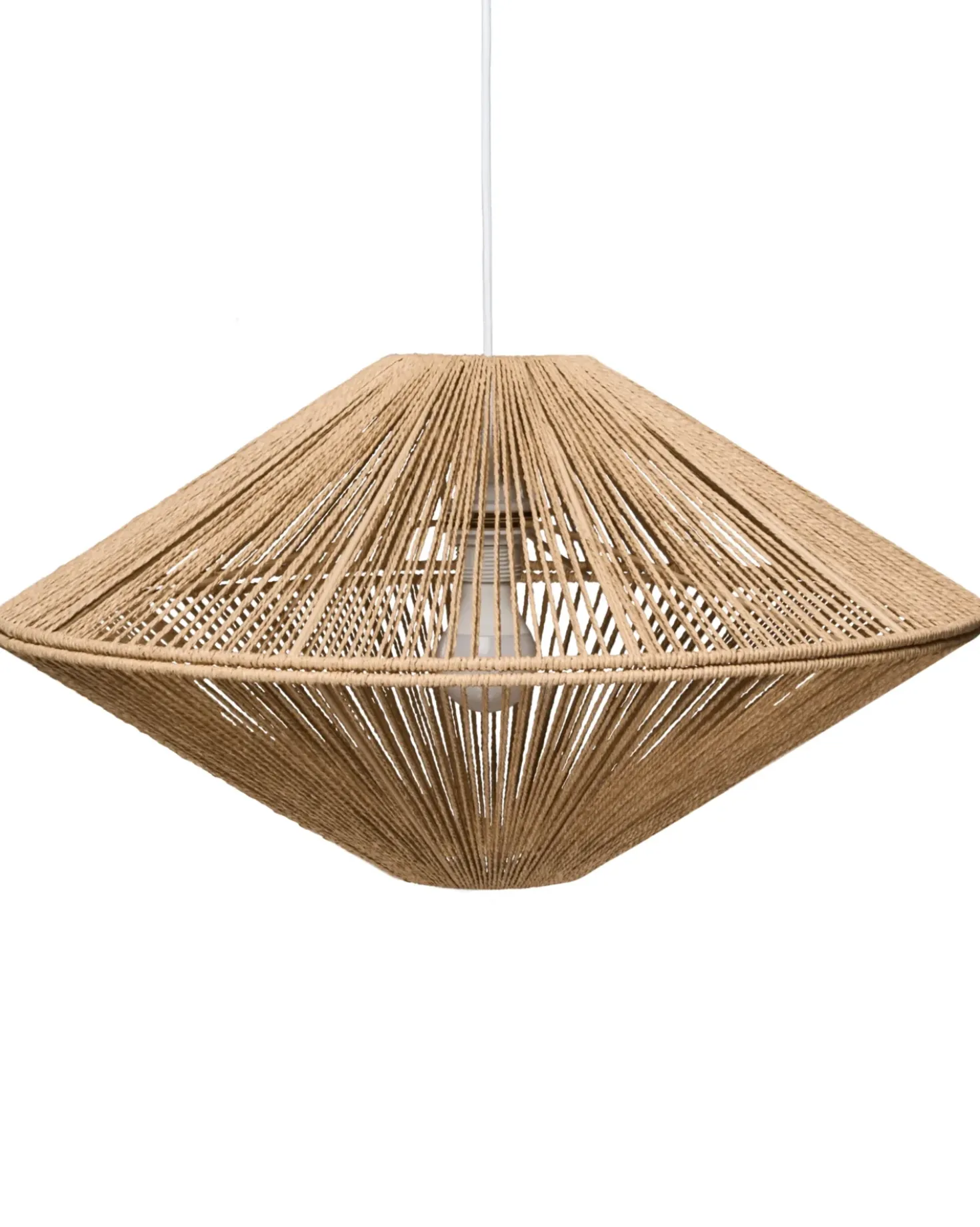 Loftlampe CAVES papirreb Naturlig