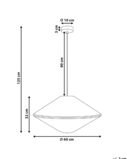Loftlampe CAVES papirreb Naturlig