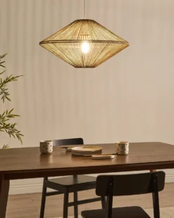 Loftlampe CAVES papirreb Naturlig