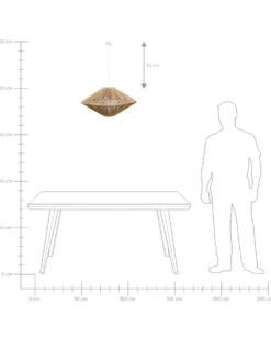 Loftlampe CAVES papirreb Naturlig
