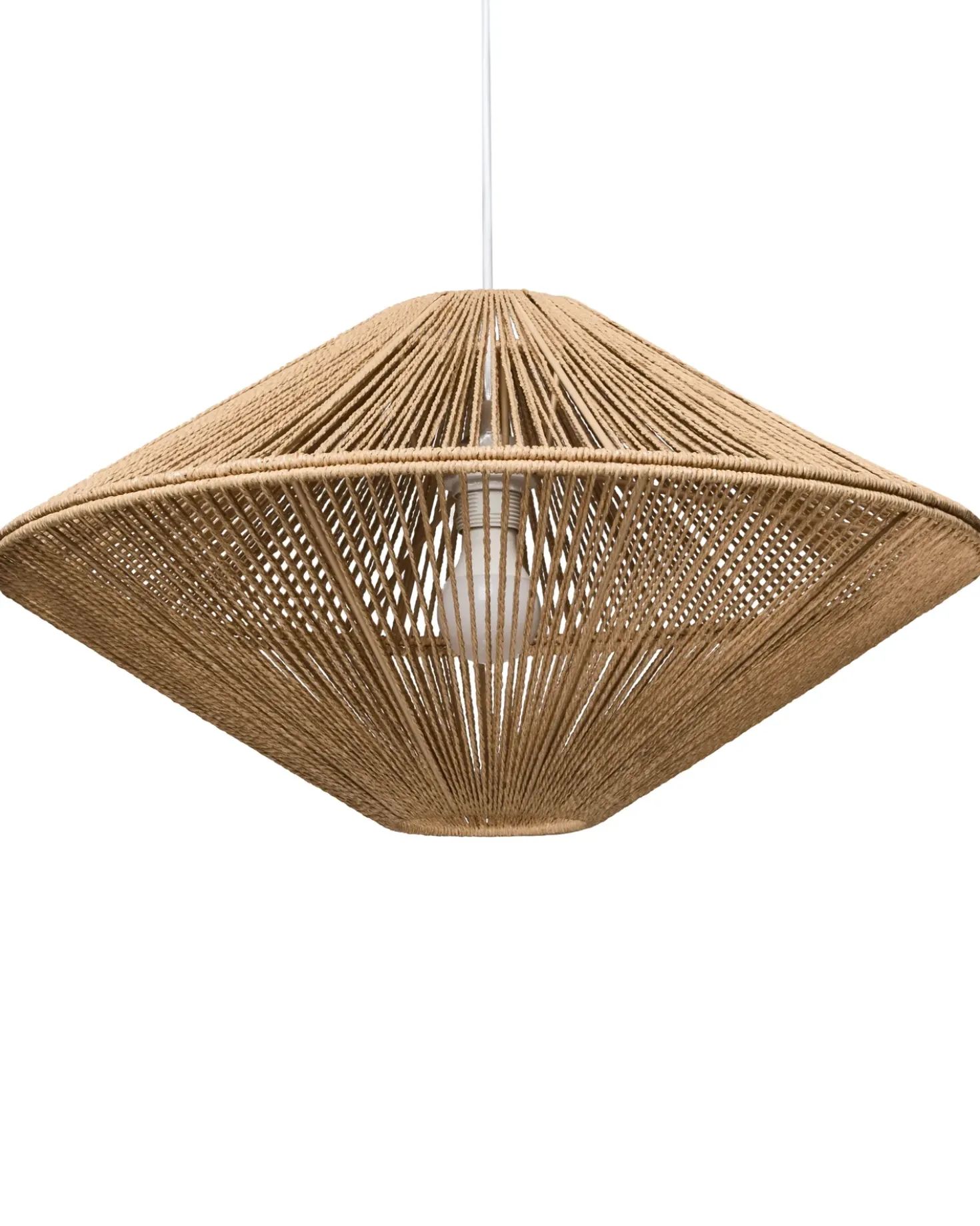 Loftlampe CAVES papirreb Naturlig