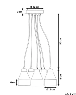 Loftlampe CESTOS Metal Sort