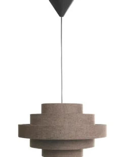 Loftlampe EREBATO Hør Brun