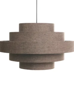 Loftlampe EREBATO Hør Brun