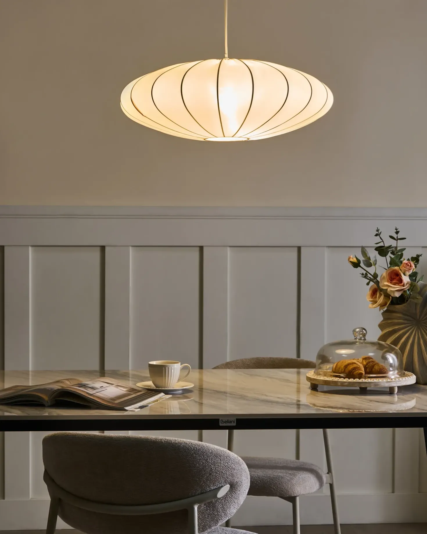 Loftlampe GUACARA Cremehvid