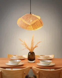 Loftlampe HALIL Bambus Beige