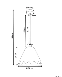 Loftlampe INKSI Flet Naturlig