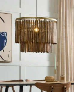 Loftlampe KAVERI Mangotræ Brun