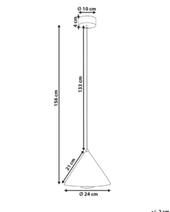 Loftlampe LEYRE Metal Sort