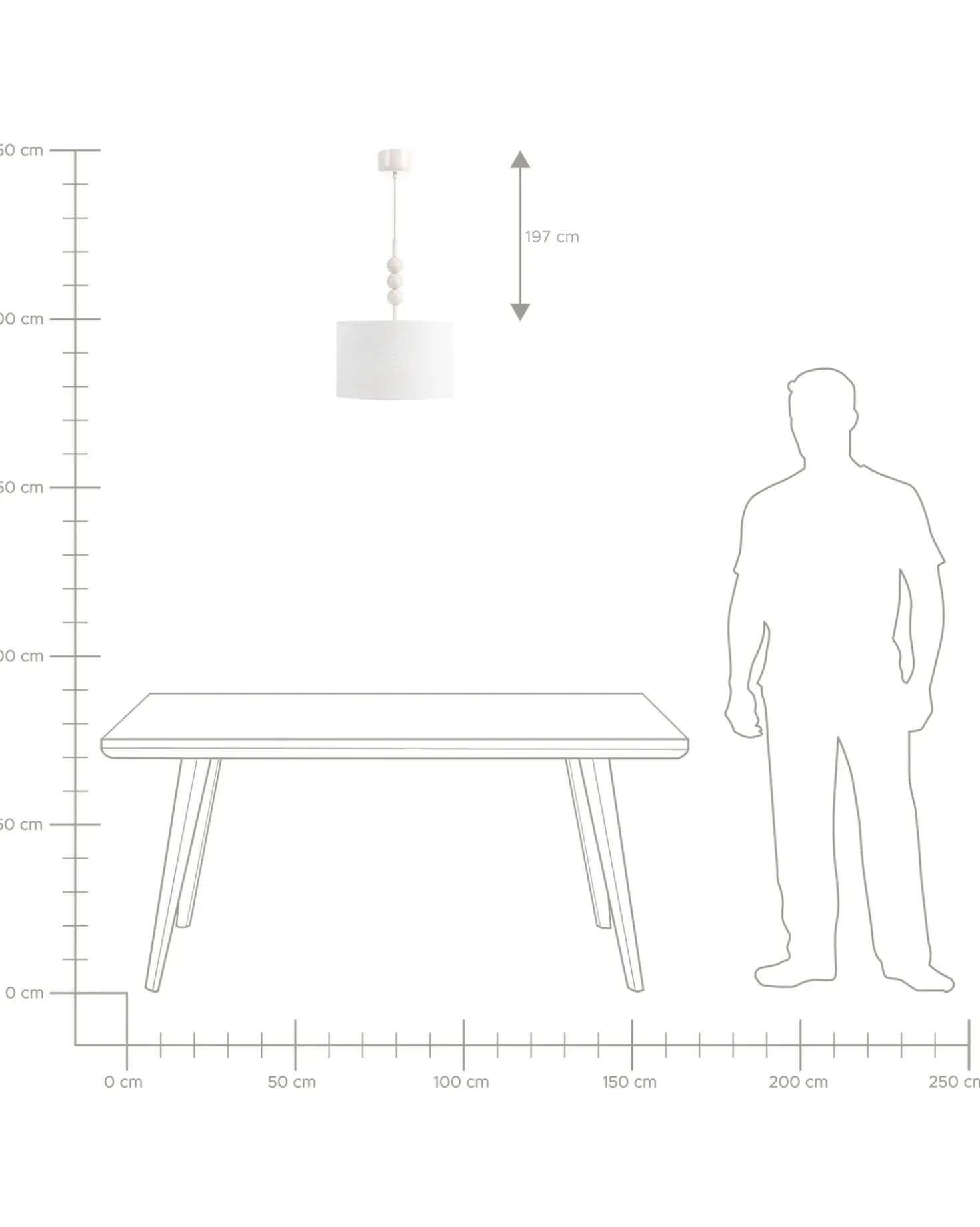 Loftlampe LOKY Metal Hvid