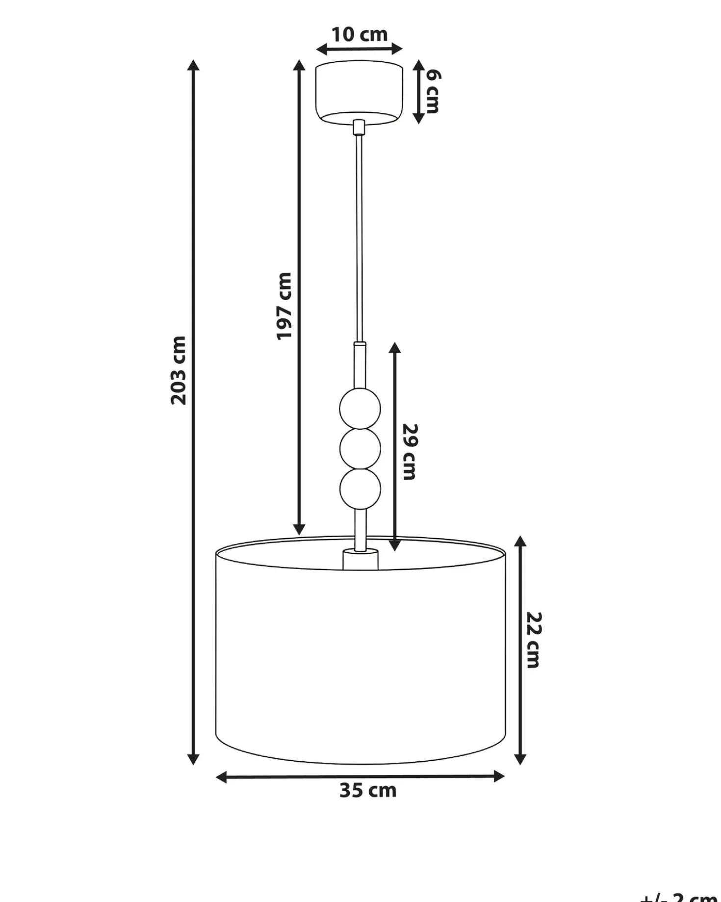 Loftlampe LOKY Metal Hvid