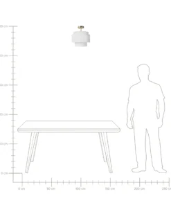 Loftlampe LUKAGO Hør Cremehvid