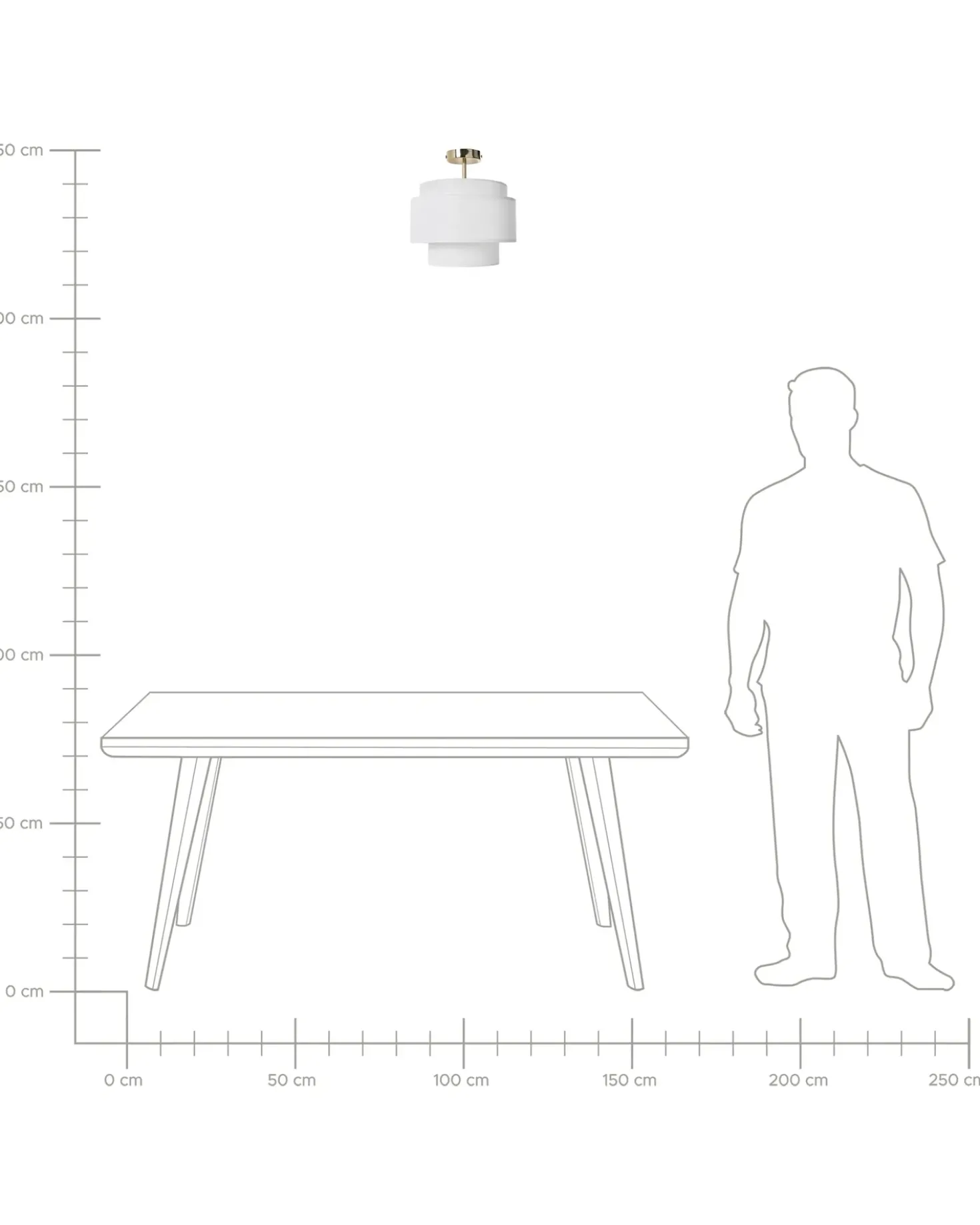 Loftlampe LUKAGO Hør Cremehvid