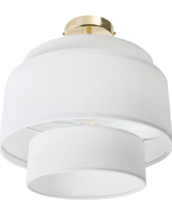 Loftlampe LUKAGO Hør Cremehvid