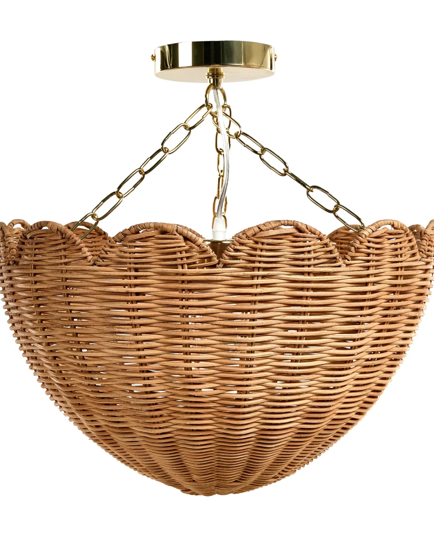 Loftlampe MANDEKAL Rattan Naturlig