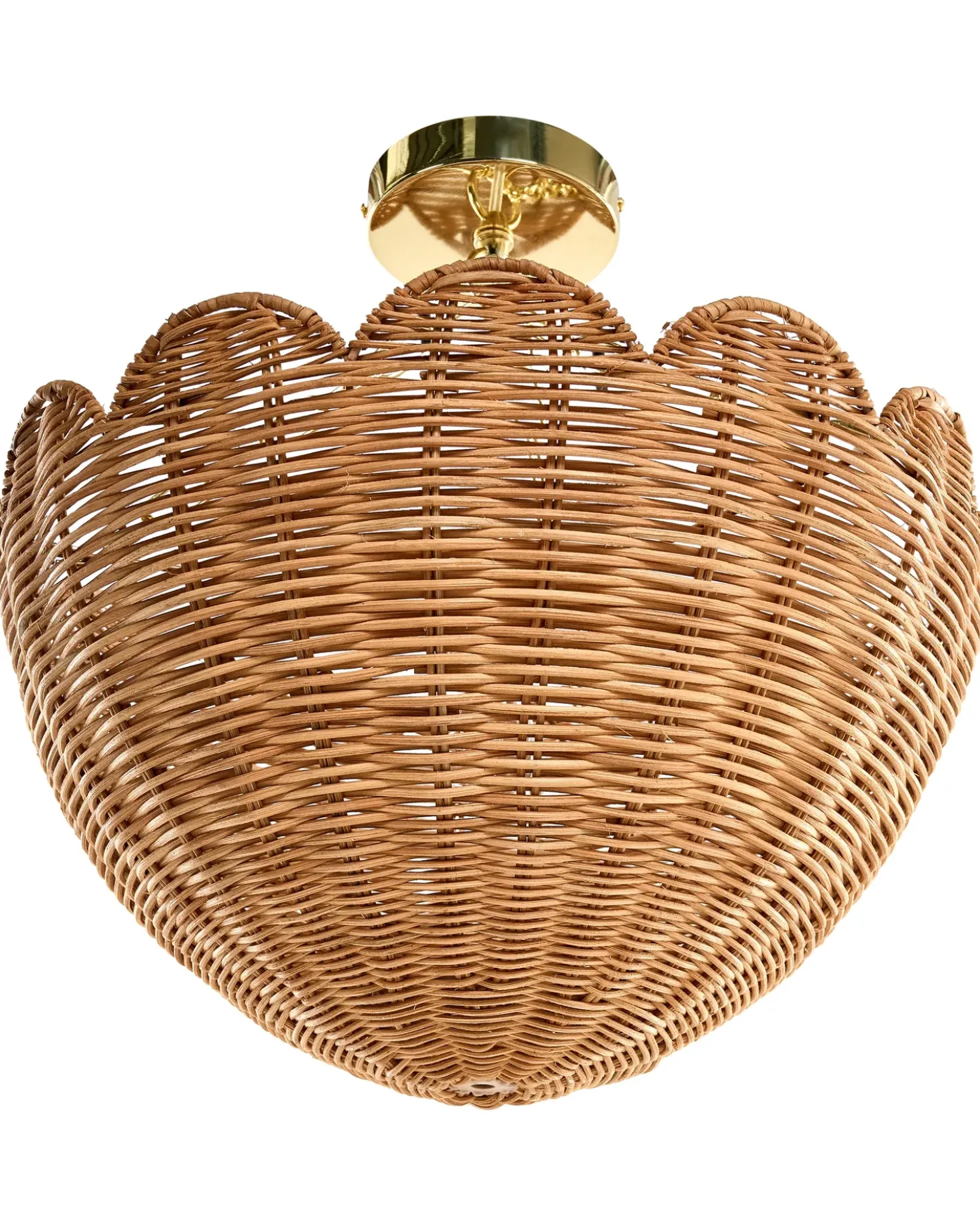 Loftlampe MANDEKAL Rattan Naturlig