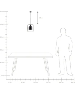 Loftlampe MAVONE Metal Sort