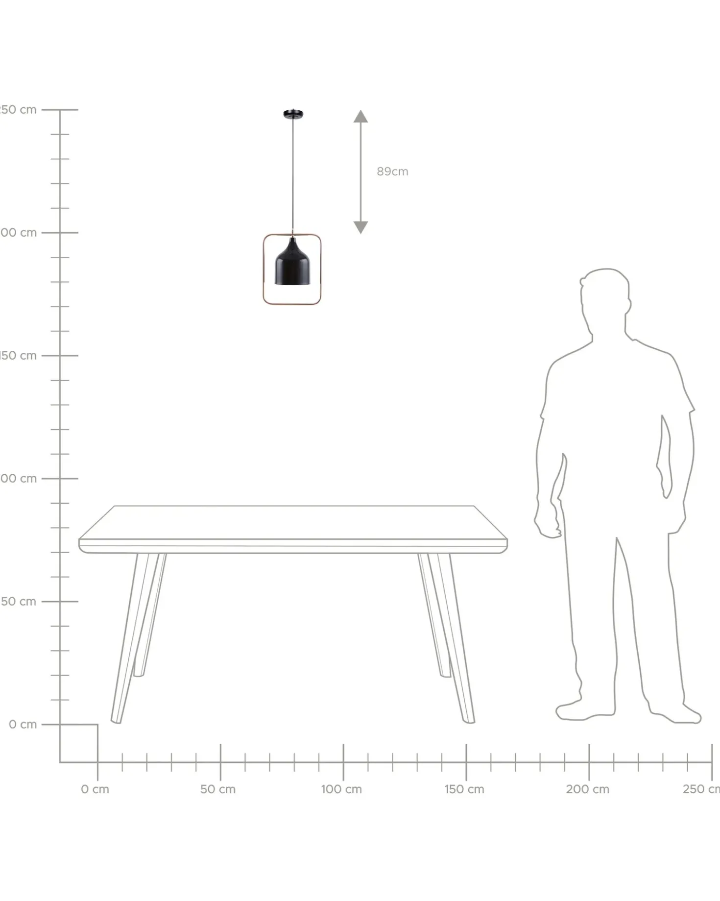 Loftlampe MAVONE Metal Sort