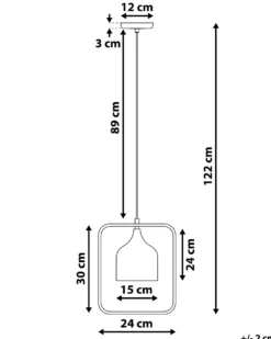Loftlampe MAVONE Metal Sort
