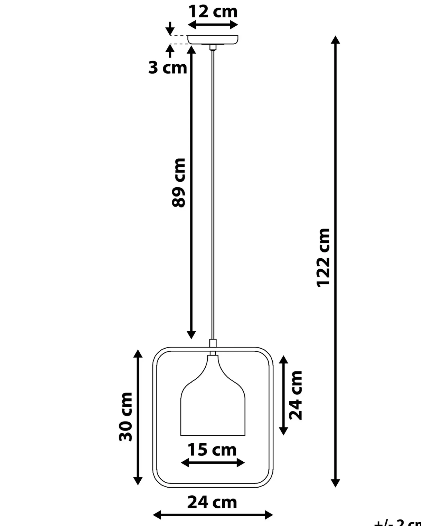 Loftlampe MAVONE Metal Sort
