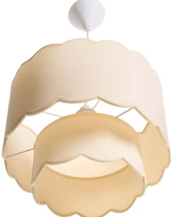 Loftlampe MECUMBURA Metal Hvid/beige