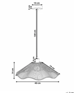 Loftlampe MIGORI Papir Sort
