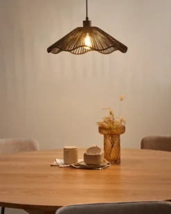 Loftlampe MIGORI Papir Sort