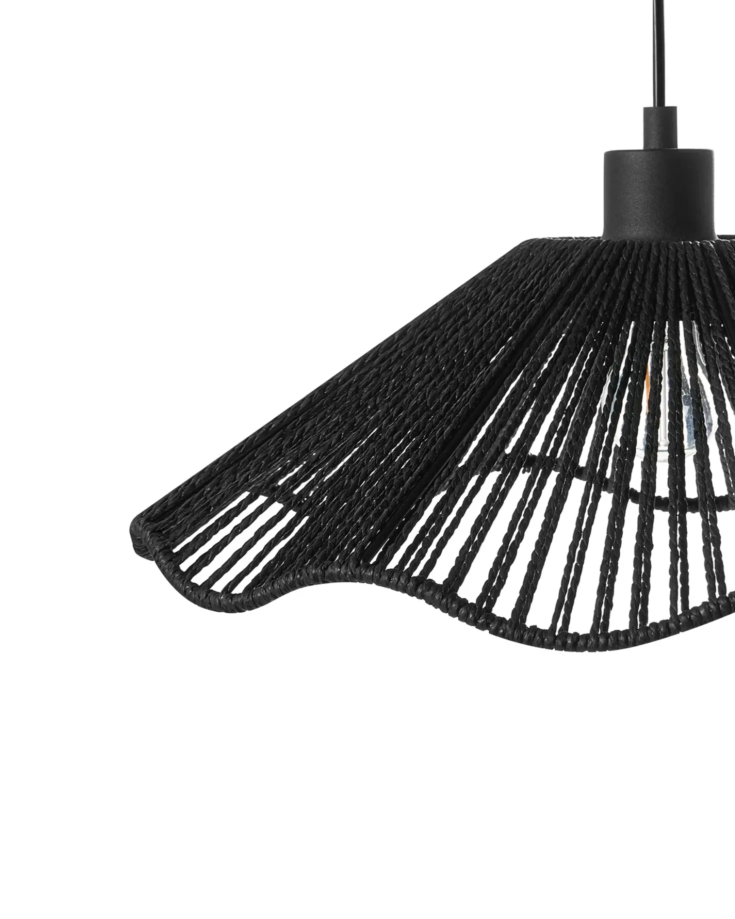 Loftlampe MIGORI Papir Sort