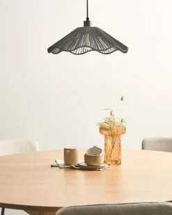 Loftlampe MIGORI Papir Sort
