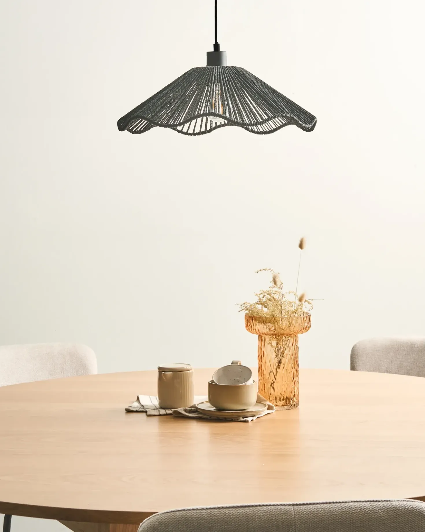 Loftlampe MIGORI Papir Sort