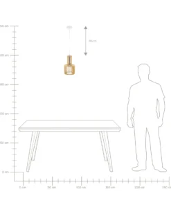 Loftlampe NIARI Lysebrun
