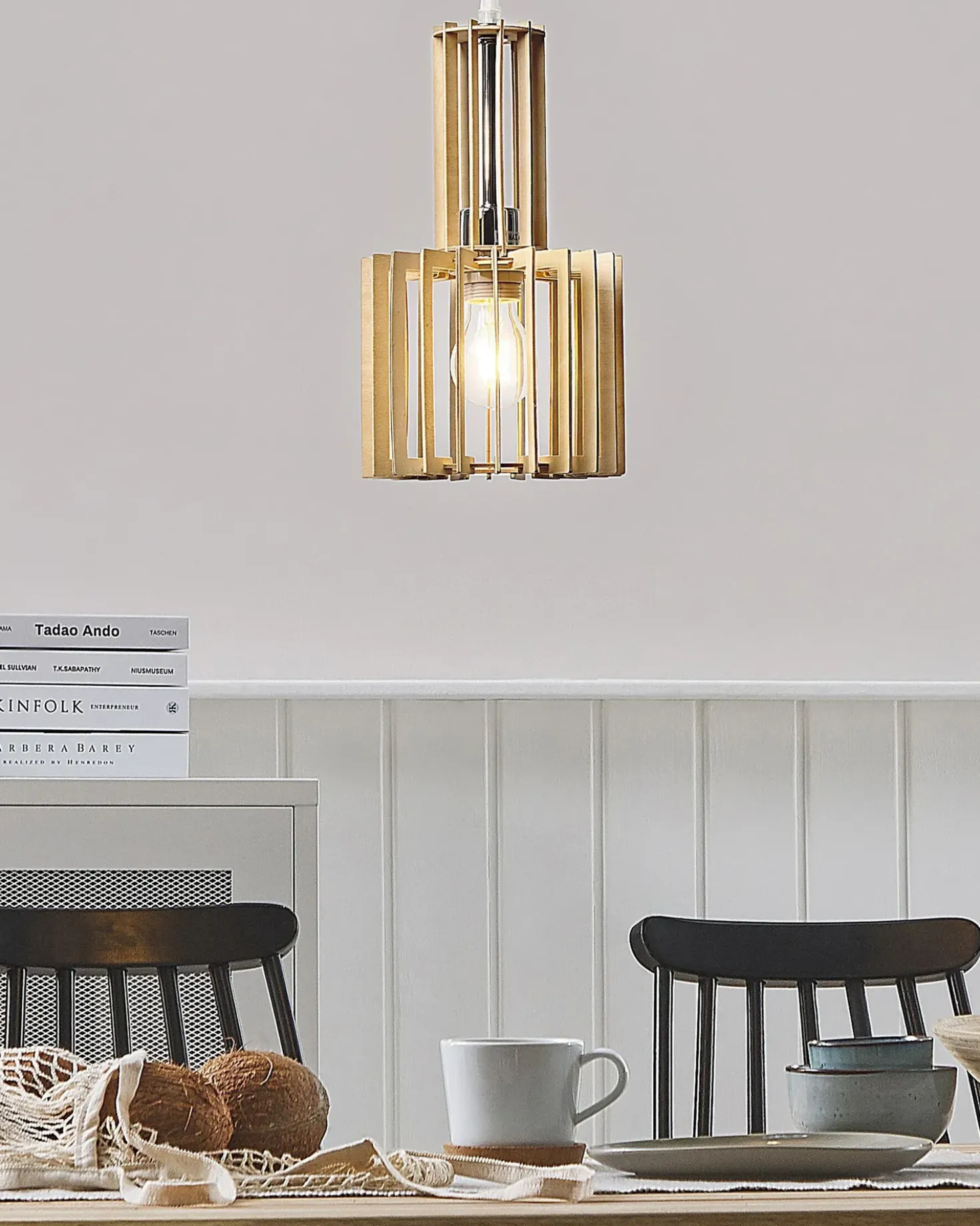 Loftlampe NIARI Lysebrun