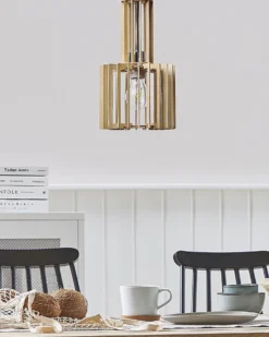 Loftlampe NIARI Lysebrun