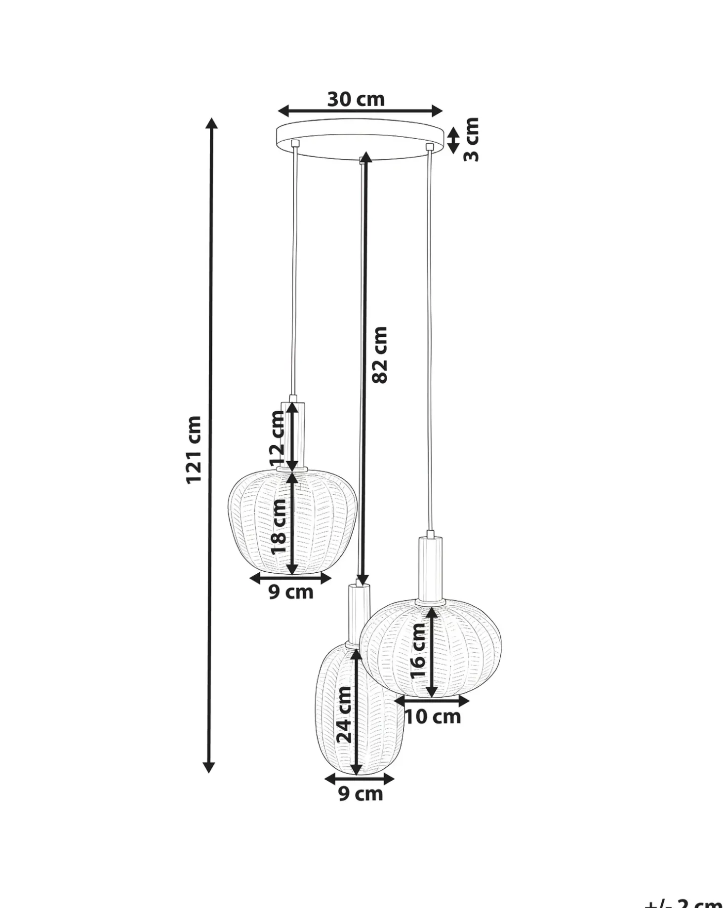 Loftlampe NJORO Glas Multifarvet