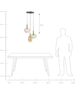 Loftlampe NJORO Glas Multifarvet