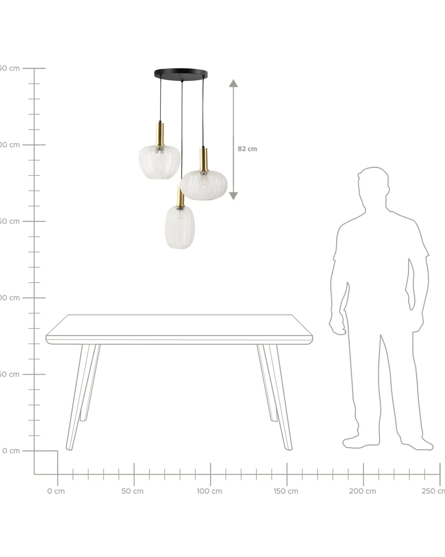 Loftlampe NJORO Glas Transparent