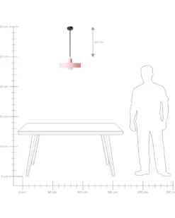 Loftlampe PAALA Glas Lyserød