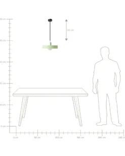 Loftlampe PAALA Glas Mintgrøn