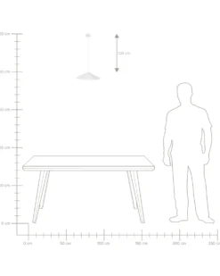 Loftlampe PORONGOS Papmaché Hvid