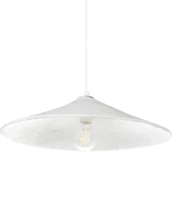 Loftlampe PORONGOS Papmaché Hvid