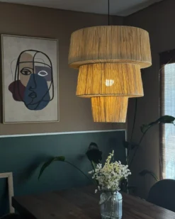 Loftlampe PREMAT Flet Naturlig