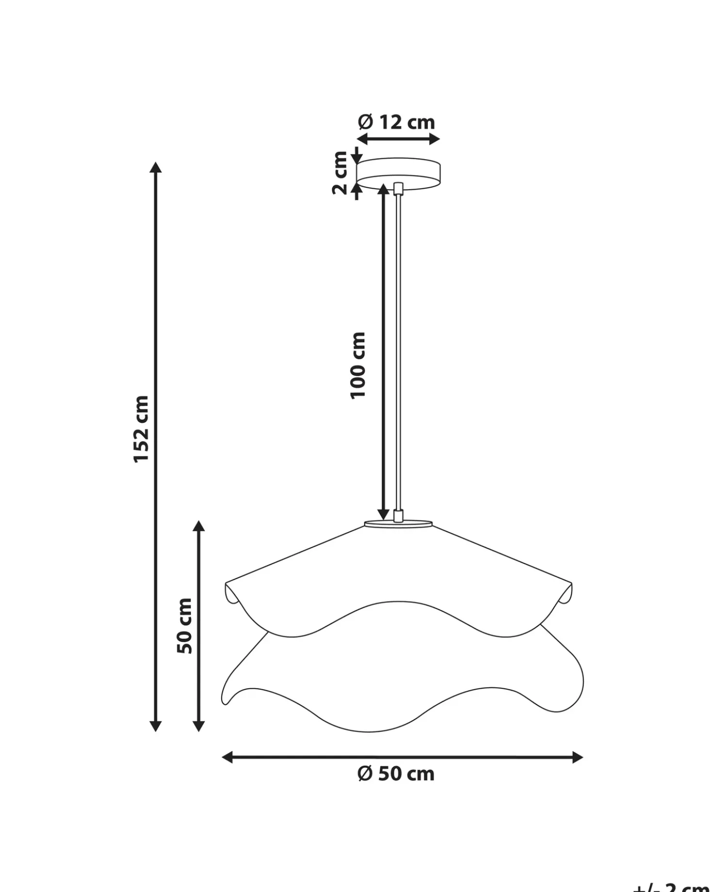 Loftlampe PUNGWE Hvid