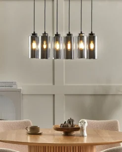 Loftlampe PURIRI Glas Grå